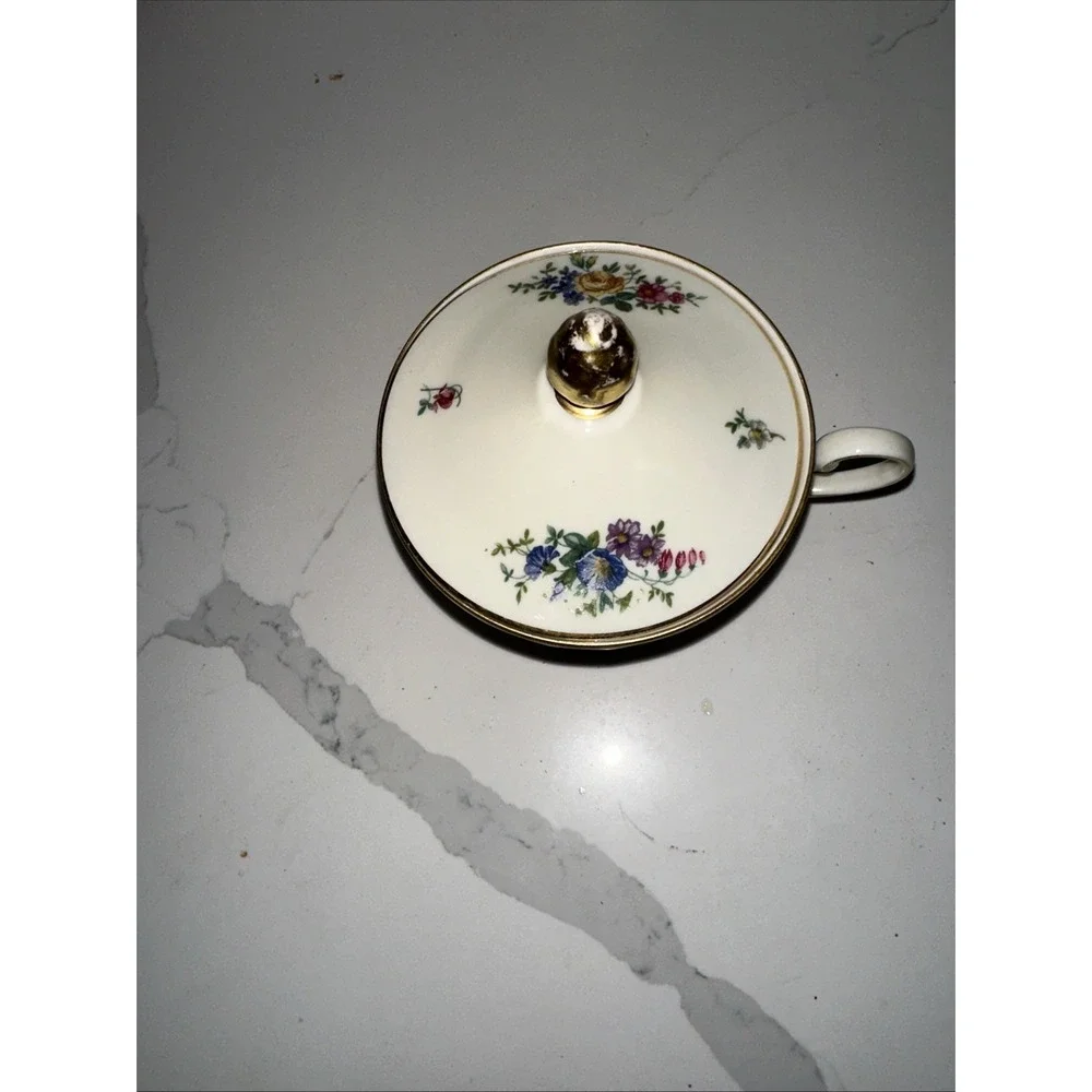 Rosenthal‎ pompadour germany porcelain Rose Gold Tea Cup With Lid